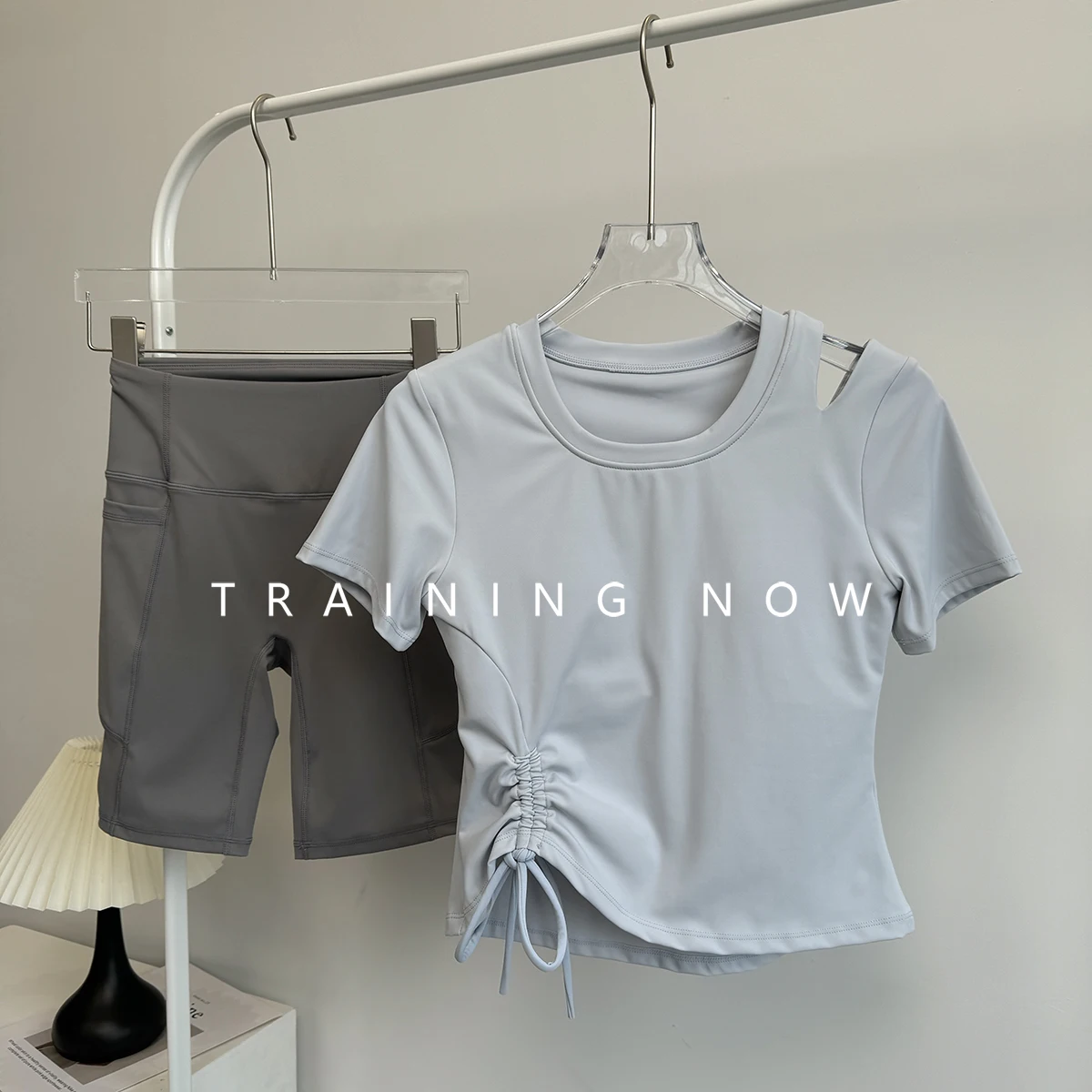fitness-suit-for-women-in-summer-slim-fit-pilates-sportswear-high-waist-nude-sense-running-speed-dry-cycling-five-point-pants