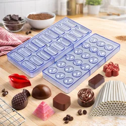 1Pc Polycarbonate Chocolate Mold, Heart Flowers Sphere Shape, Beginner Friendly Candy Baking Tool