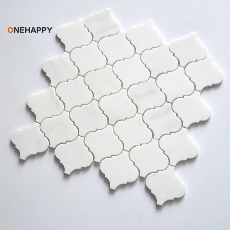 

Lantern Volakas Marble Mosaic Wall Tile for Kitchen Bathroom Living Room - Stone Design Mosaic Tiles for Home Decor