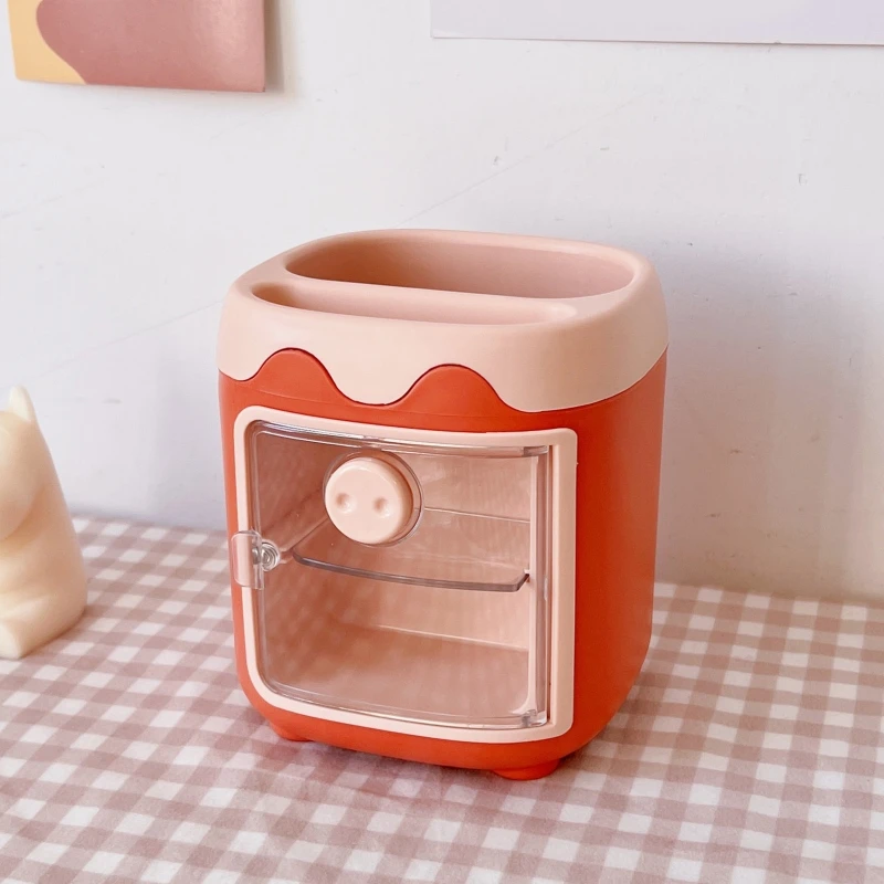 Мультяшный органайзер для хранения канцелярских принадлежностей, пенал, пылезащитный для студенток, женщин и девочек