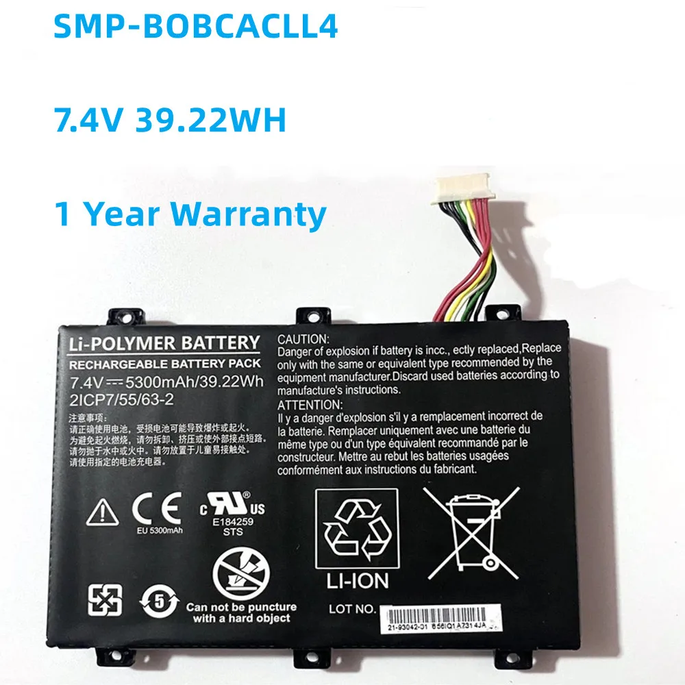 

New SMP-BOBCACLL4 2ICP7/55/63-2 Laptop Battery For Xplore XSlate B10 IX101B2 D10 iX101B1 Rugged Tablet SMPSBINTL