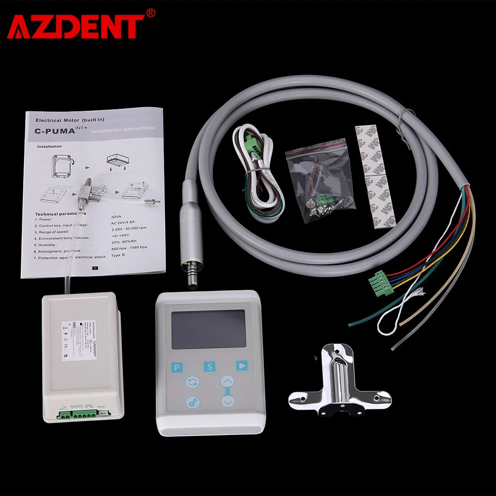 AZDENT Dental Brushless Electric Micro Motor System LED Illumination Built-in Installation Inner Channel Spray