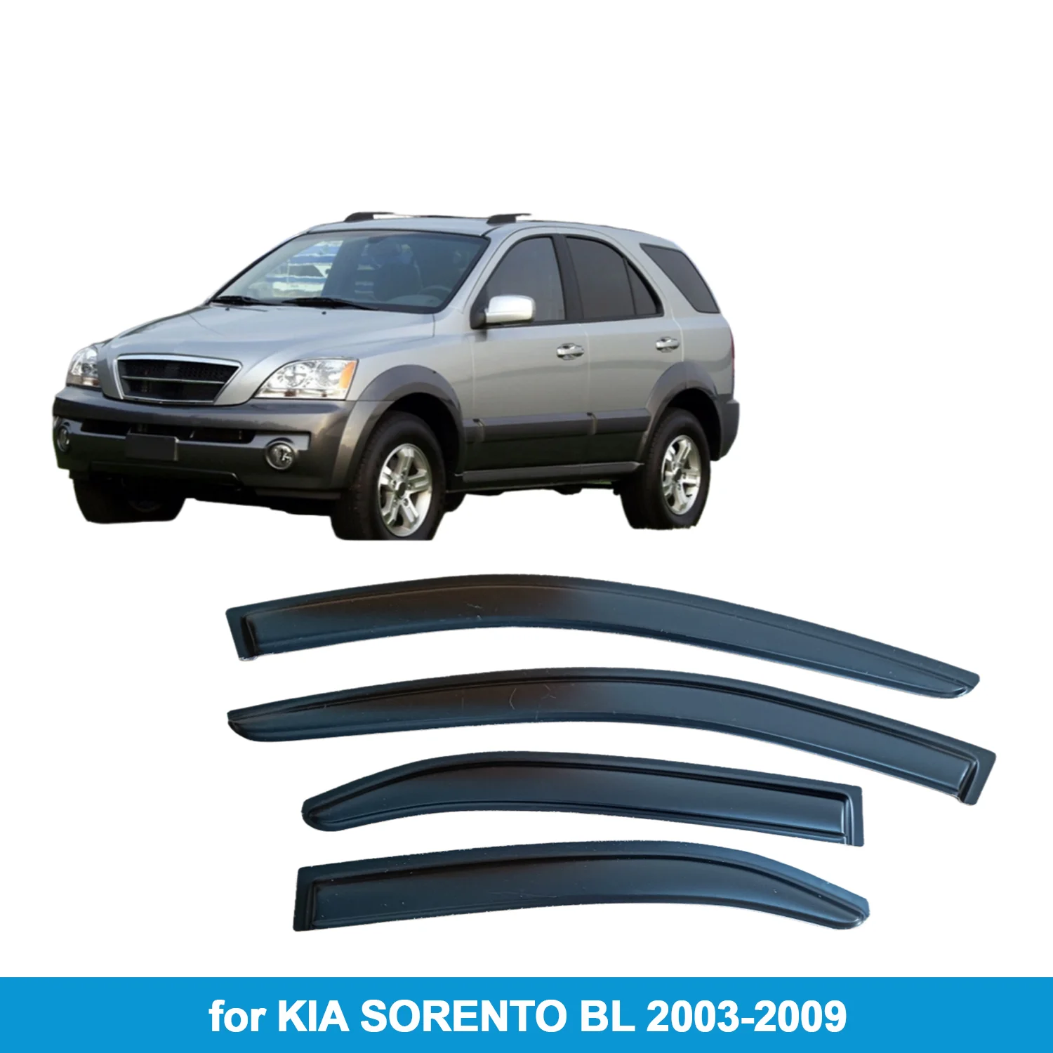 

Оконный козырек для KIA SORENTO BL 2003-2009, защита от дождя, боковой дефлектор, защита от атмосферных воздействий, лента для наружного крепления