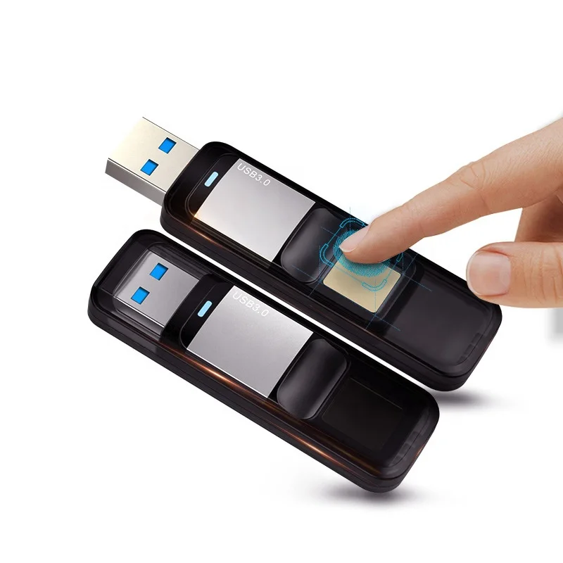 High Tech Security Encrypted Finger Print USB Flash Drive 3.0 32GB 64GB
