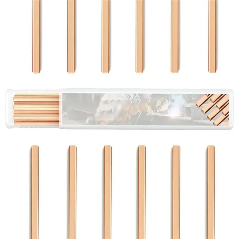 

High Strength Flux Coated 10" Silver Brazing Rods(15%), 40 Pieces With Raised Segments Design For Copper And Brass Pipe Welding