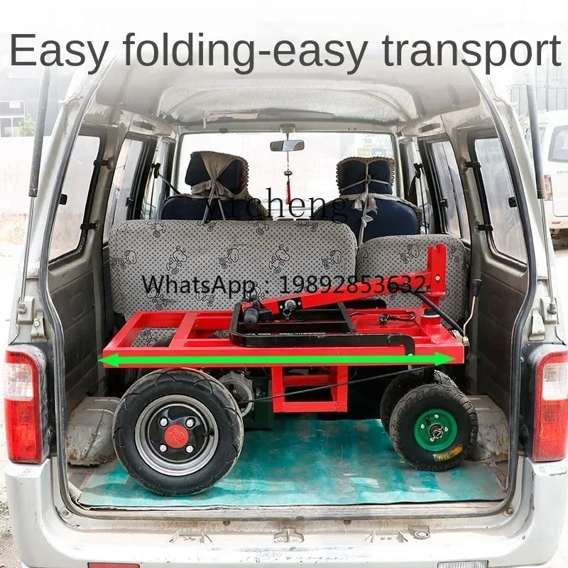 شاحنة مسطحة كهربائية قابلة للطي بأربع عجلات معالجة شاحنة شحن ذات ثلاث عجلات بعجلتين #4