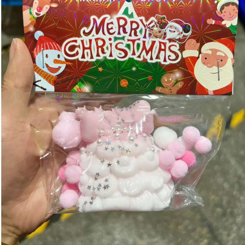 Bonito natal squeeze gato pata brinquedos árvore de natal pelúcia lento rebote brinquedo silicone tpr alívio do estresse brinquedos presentes