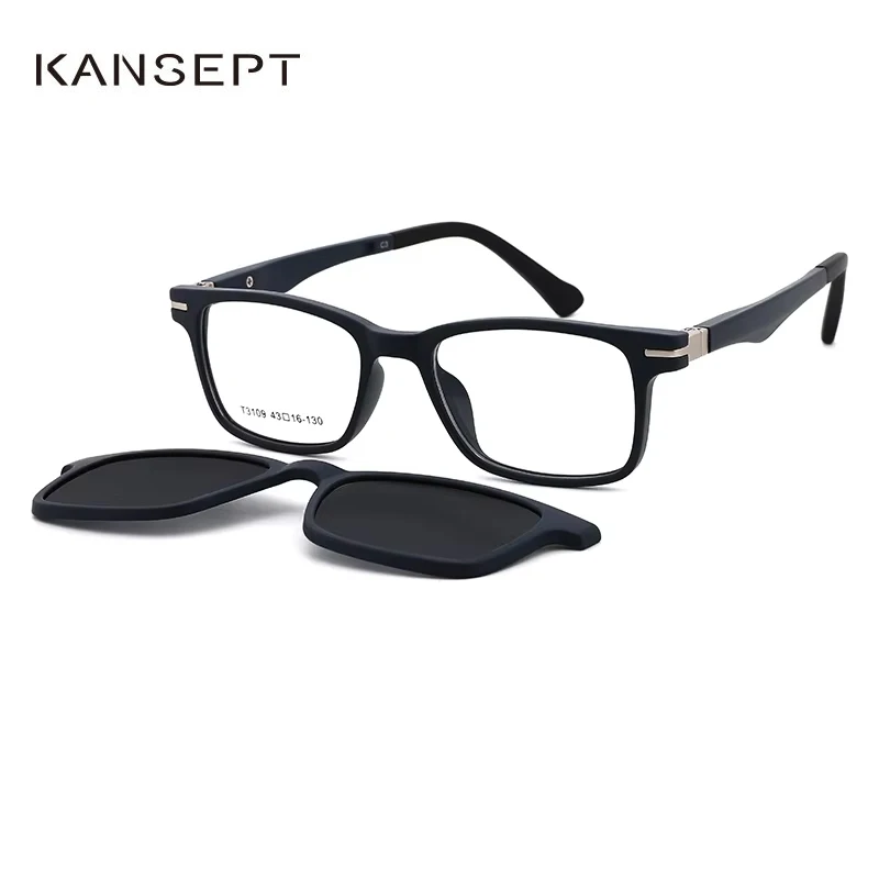 KANSEPT Eyewear Square Lenses for Children Kids Sunglasses Polarized Magnetic Clip-on Womens Glasses Frames Shades Female #T3109