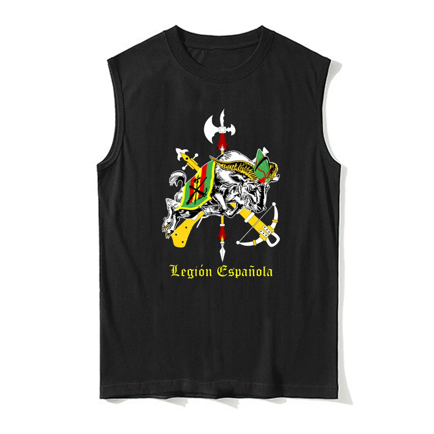 

Легион испанский. Мужская летняя футболка без рукавов, с круглым вырезом