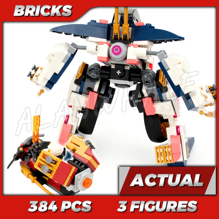 

384pcs Shinobi Dragons Rising 2in1 Sora's Transforming Mech Bike Racer Motorbike 1792 Building Kits toy Compatible With Bricks