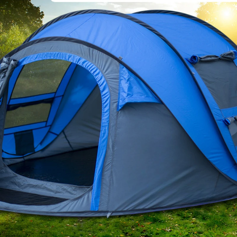 Outdoor tent thickened 3-4 people automatic quick opening tent camping tent