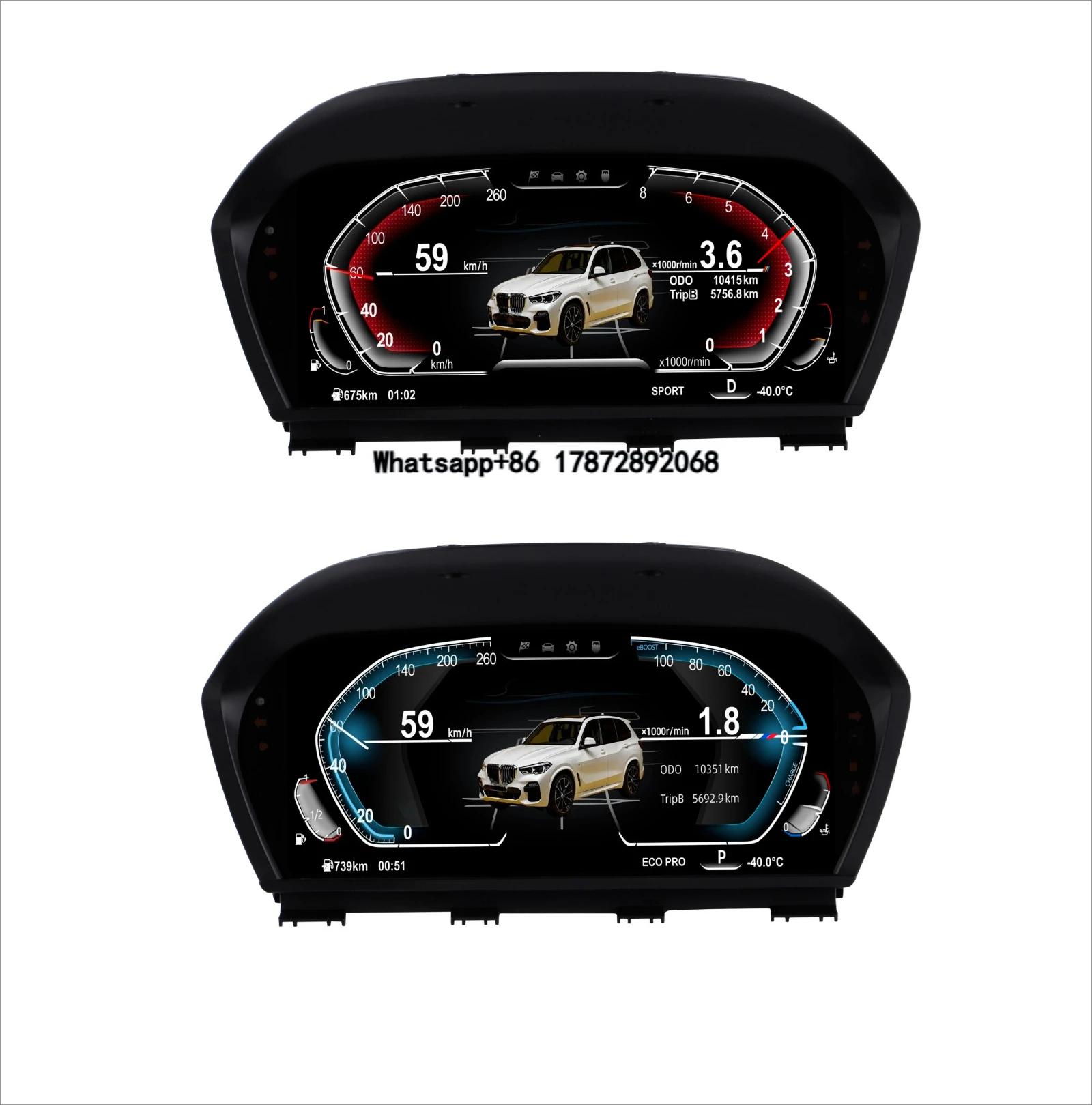 

10" Digital Speedometer Instrument Cluster CarPlay for F20 F21 F22 F23 1 2 Series 2013-2024 LCD Cockpit Dashboard