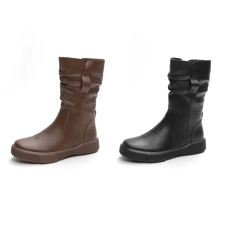 Women's Short Boots 2026 Autumn/Winter Mid length Boots Breathable and Warm Women's Shoes