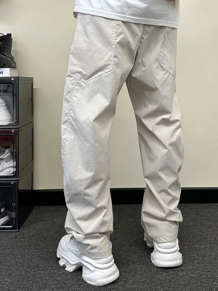 Calças casuais baggy homem solto novo na tendência estética roupas clássicas harajuku moda venda 2025 tamanho grande xxxl calças para homem