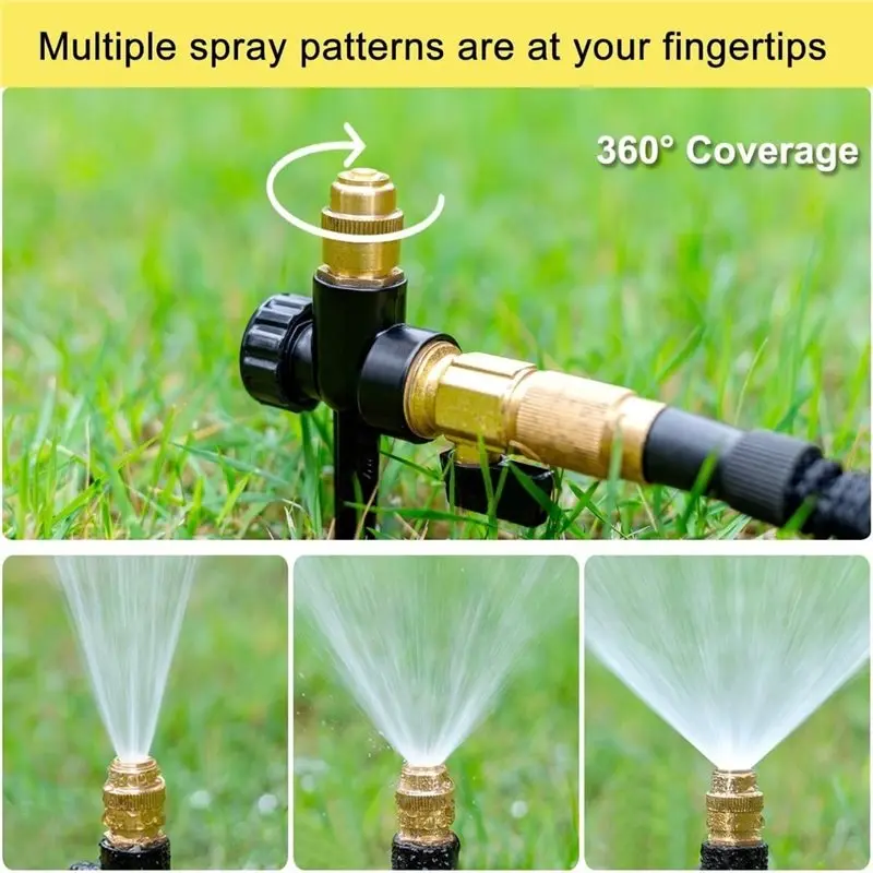 [B17B!】 Metal Lawn Sprinkler For Yard, 2 Pack Automatic Garden Water Sprinkler On Spike Base Set, 360 Degree Large Area Coverage