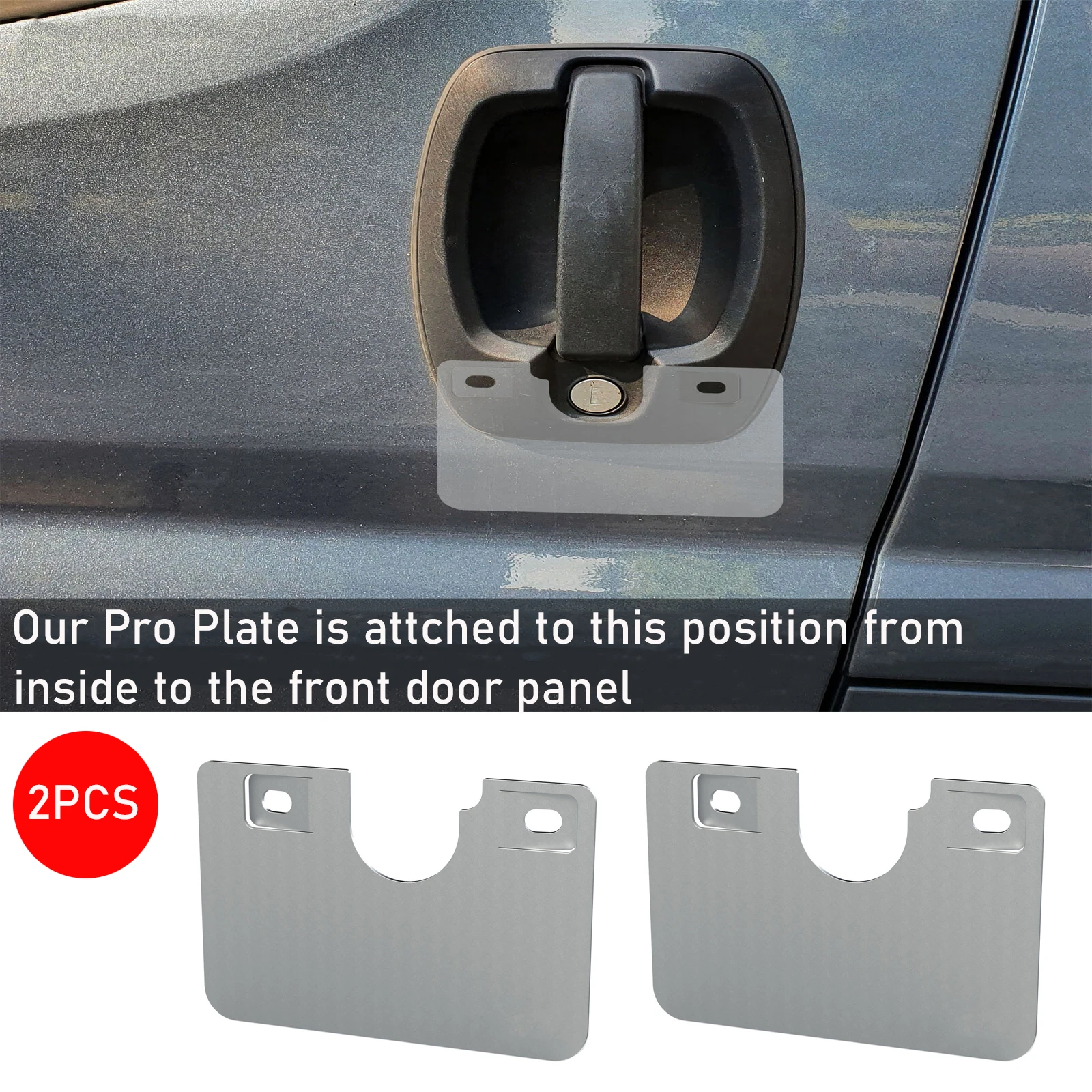 2PCS Rear/Front Door Handle Pro Plate Anti-Burglary For Citroen Relay Fiat Ducato Peugeot Boxer 2006 Onwards Car Exterior Part