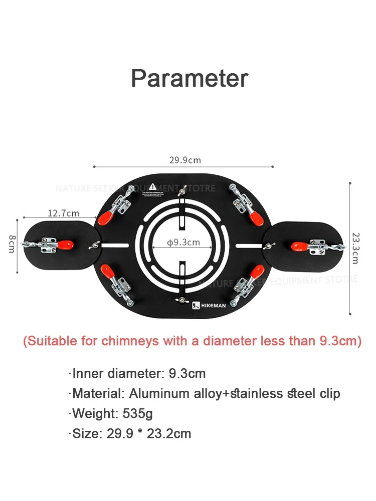 Tent Stove Jack Chimney Protection Camping Firewood Stove Pipe Protection Board Heater Pipe Protector Outdoor Fireplace Gear