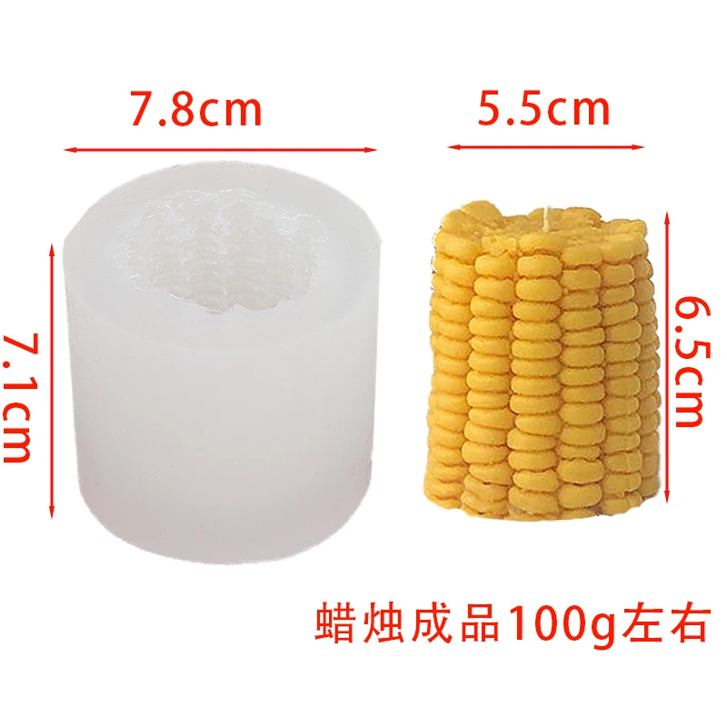 3d Corn Silicon Candle Mold New Chocolate Mold DIY Handmade Soap Mould Candle Molds for Candle Making