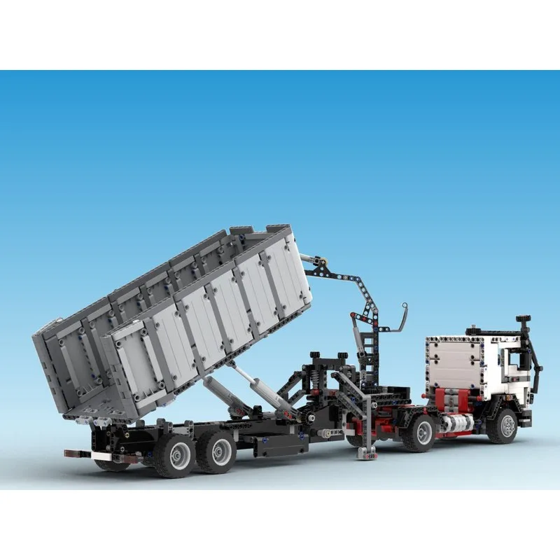 MOC-93768 الكلاسيكية مقطورة نقل البضائع المسطحة بنة نموذج 2022 أجزاء الإبداعية عيد ميلاد لعبة هدية للبنين والأطفال