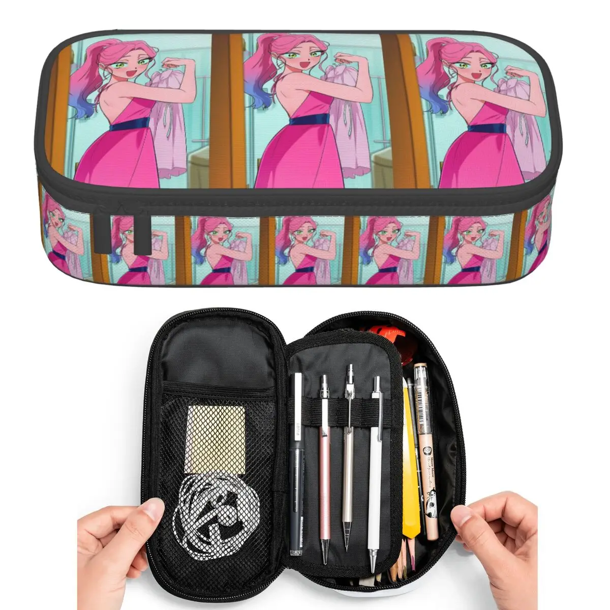 

Mizi Alien Stage Anime Pencil Cases for Student Pen Box Pencil Bag Large Capacity Pencil Pouch Pen Holder