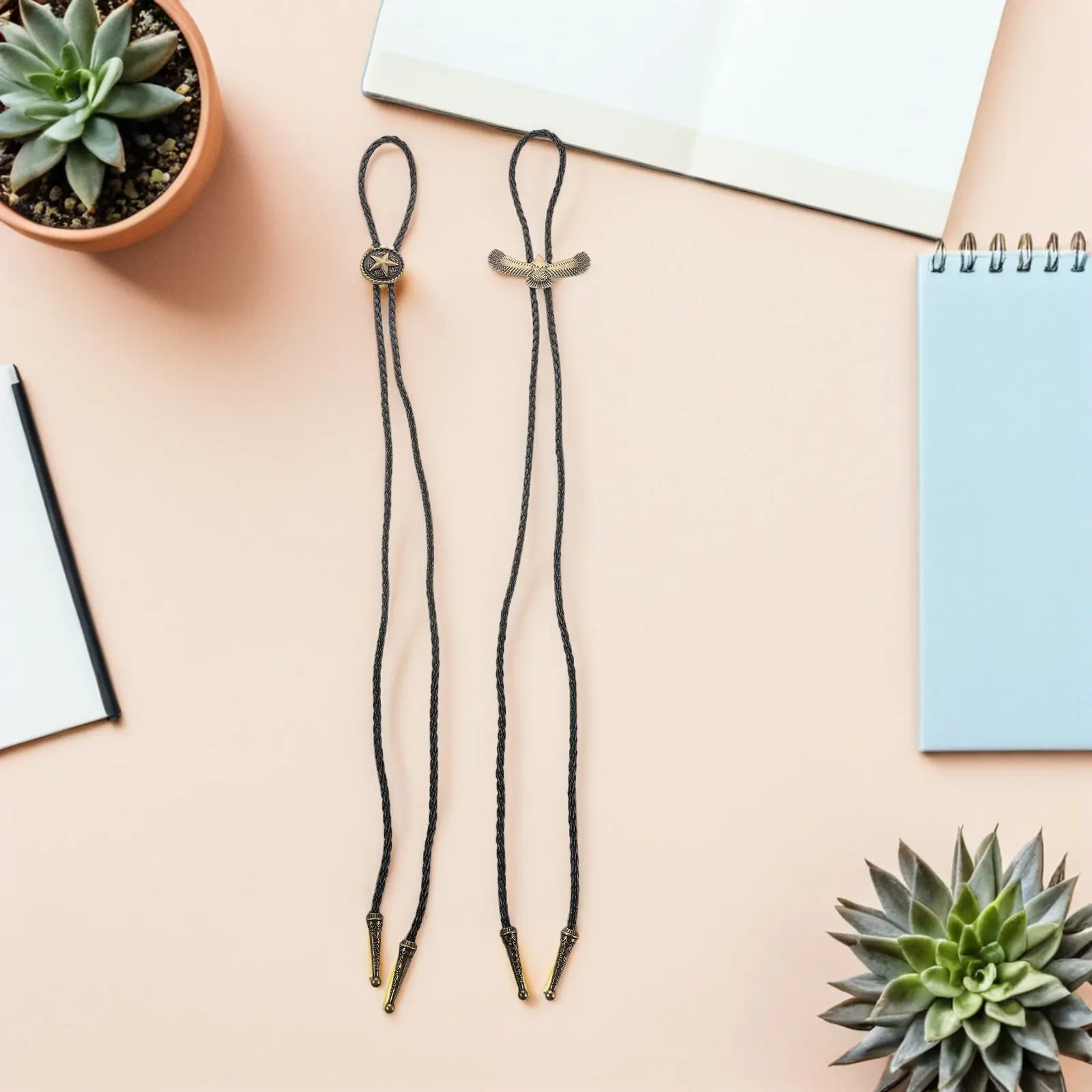 

2 шт. винтажных регулируемых галстуков-боло из ПУ в западном стиле для мужчин и женщин, галстук в стиле панк, аксессуары для ковбоев