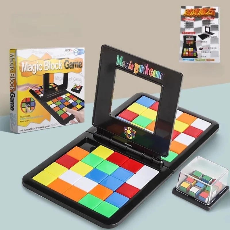 

Colorful Magic Cube Game VS Magic Board Magic Cube Toy Moving Family Parent-child Educational Slide Puzzle Toy Gift