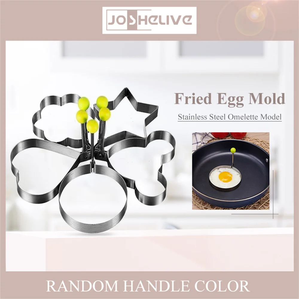 Stainless Steel Fried Egg Mold Pancake Shaper Frying Pan Omelette Mould Cake Bread Baking Moulds Ring Kitchen Frying Egg Tool