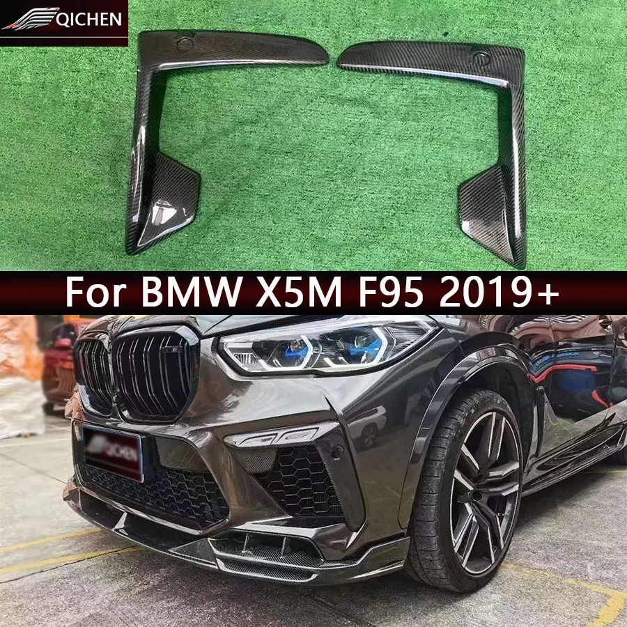 

For BMW X5M F95 2019+ carbon fiber fog lamp wind knife frame lamp shade tuyere Modified upgraded Car accessories Body Kit