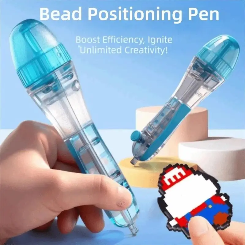 Bolígrafo de plástico con cuentas de fusibles, aplicador automático de presión de 14,6 cm, manualidades DIY para niños, rompecabezas artístico, herramientas creativas, accesorios, 1 ud.