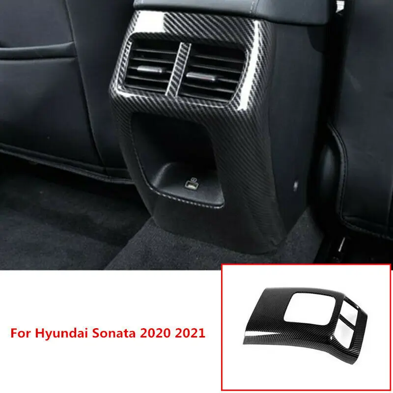 

Car Rear/Dashboard Air Outlet Vent Cover Trim For Hyundai Sonata 2020 2021 Carbon Fiber Auto Interior Trim Decal