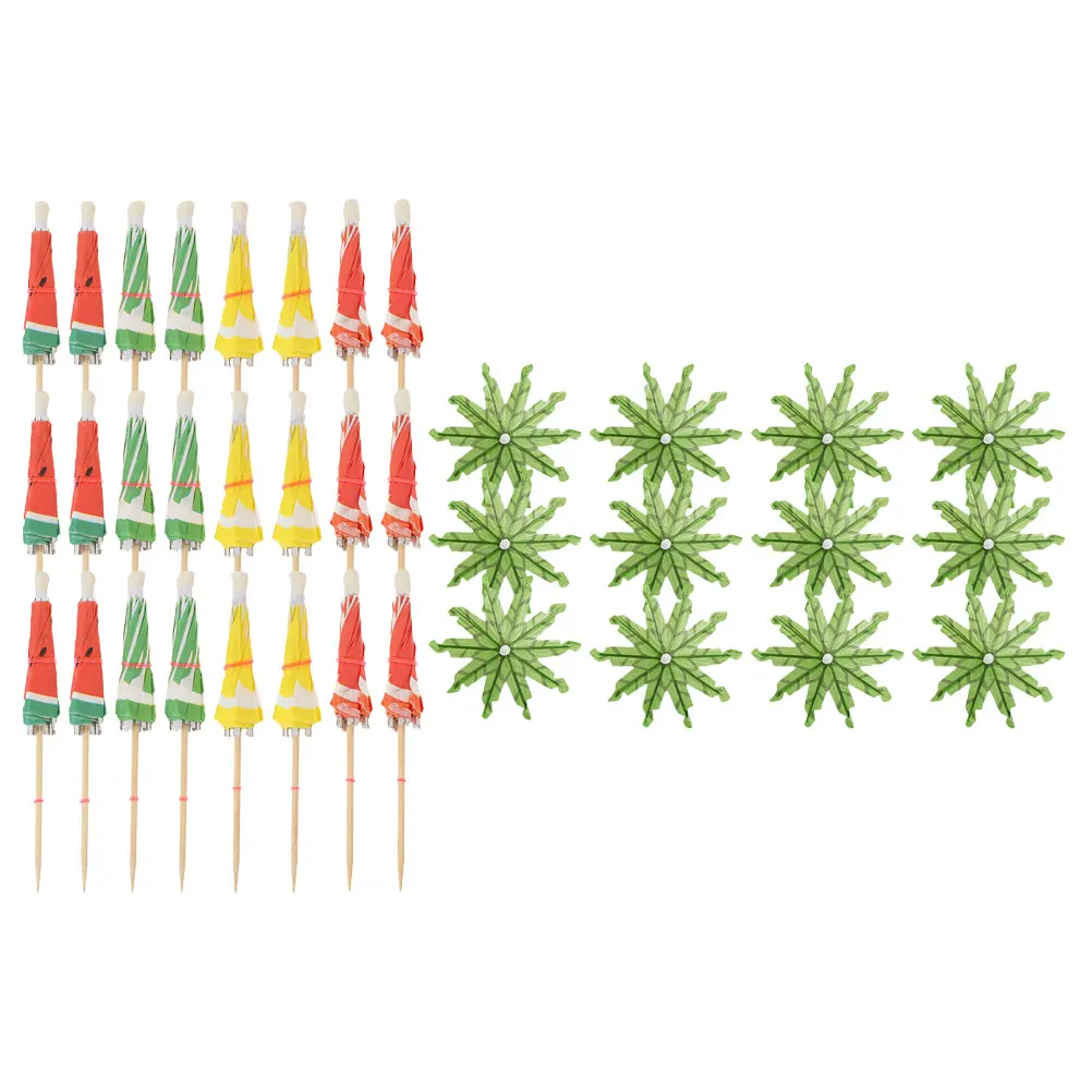 

100pcs Fruit Picks Cocktail Umbrellas Paper Drink Picks For Hawaiian Party Tropical Drinks Bar Tools Kitchen Bar Supplies