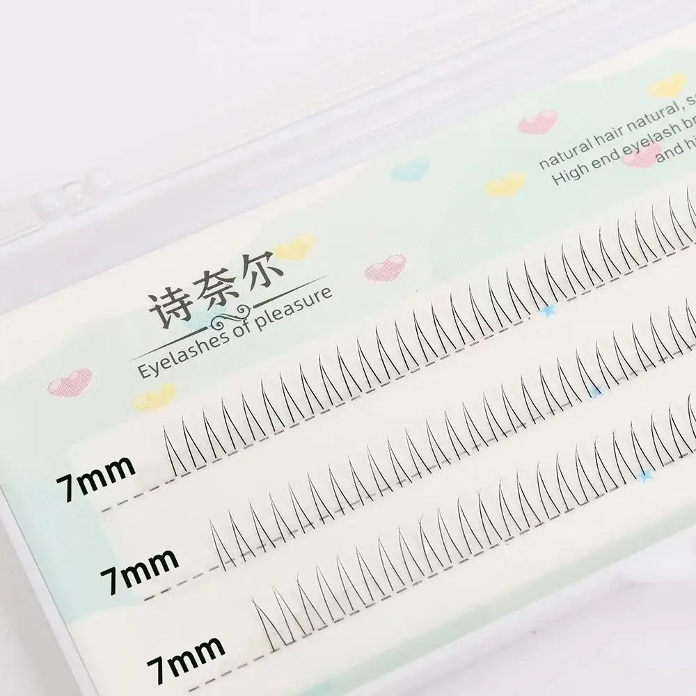 Natural Transparent Stems Lower False Lashes 5/6/7mm DIY Grafting Fake Lashes V-Shape Eyelash Extension Beauty