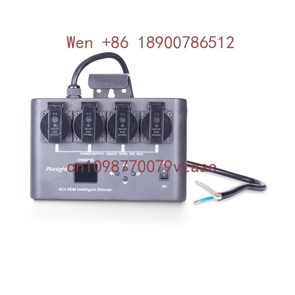 Pknight CP0401DE 4-Ch RDM DMX Dimmer Relay Pack EU Version 40A Stage Lighting Flicker-Free Control No Dummy Load Required