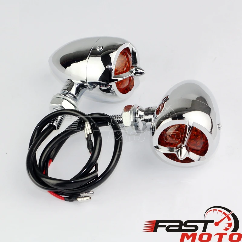 Retro Motorcycle LED Bel Air Tail Light Base Brake Stop Tailllight Turn Signal Indicator For Harley Chopper Bobber Cafe Racer