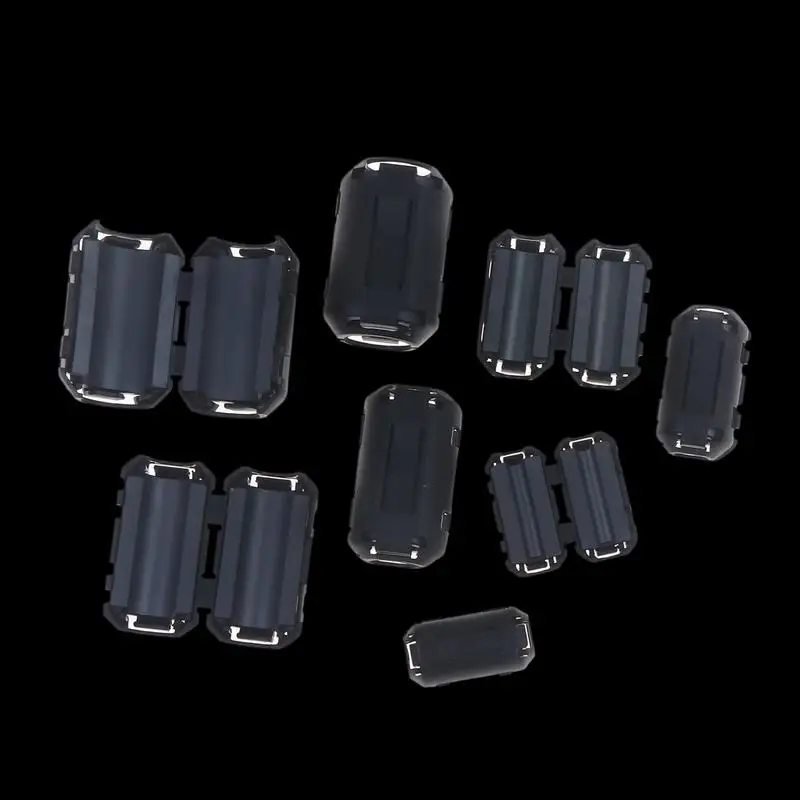 5/10Pcs Ring Wiring Cable Clamp Tools 3.5-13mm Toroidal Core Ferrite Bead Clip Choke RFI Noise Filter Clip Noise Filter