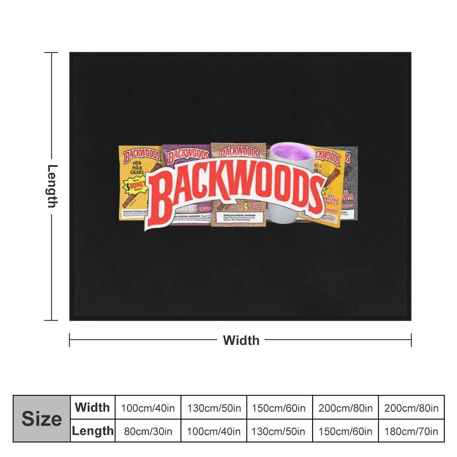 BACKWOODS Throw Blanket bed plaid Flannel Blankets