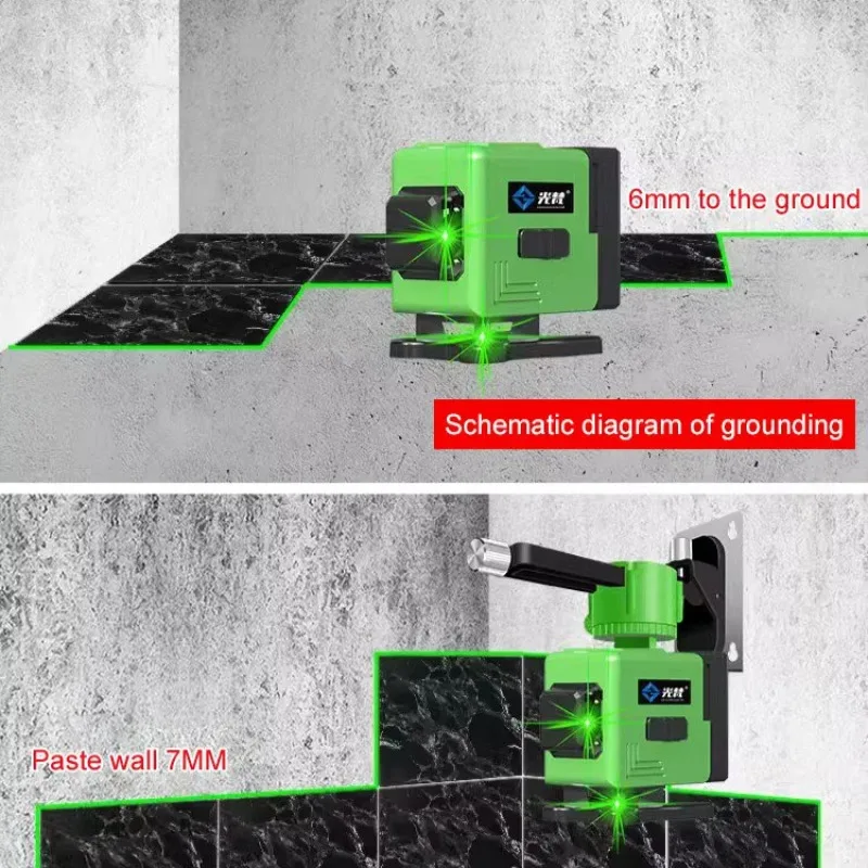 Advanced Laser Leveling Instrument for Accurate Wall and Floor Alignment 16 Strong Light Lines