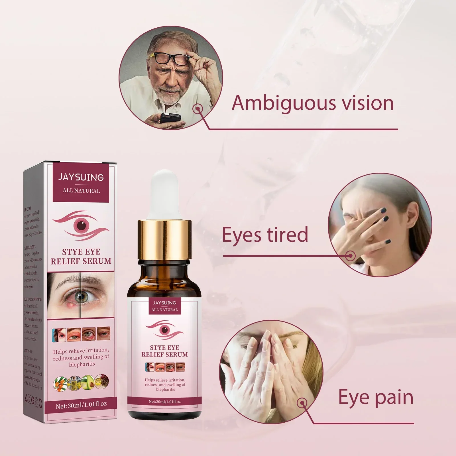 

Jaysuing Eye Swelling Soothing Essence Relieves Redness and Swelling of Eyes and Moisturizes The Eye Area Relieve Dry Eyes