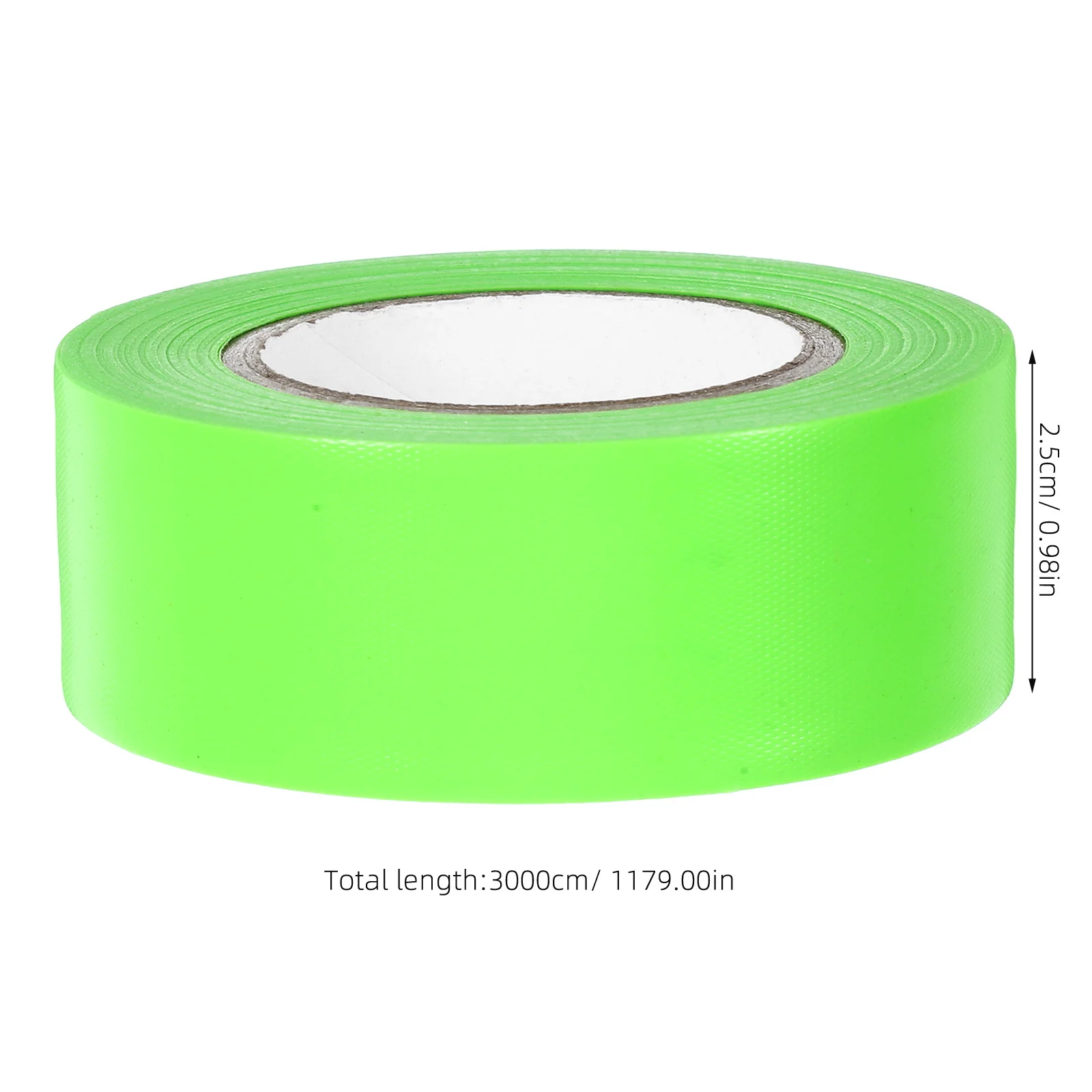 1 Roll Fluorescent Marking Tape Bright Green Non-Adhesive For Floor Classroom Gymnasium Tree Branches Safety Barricade