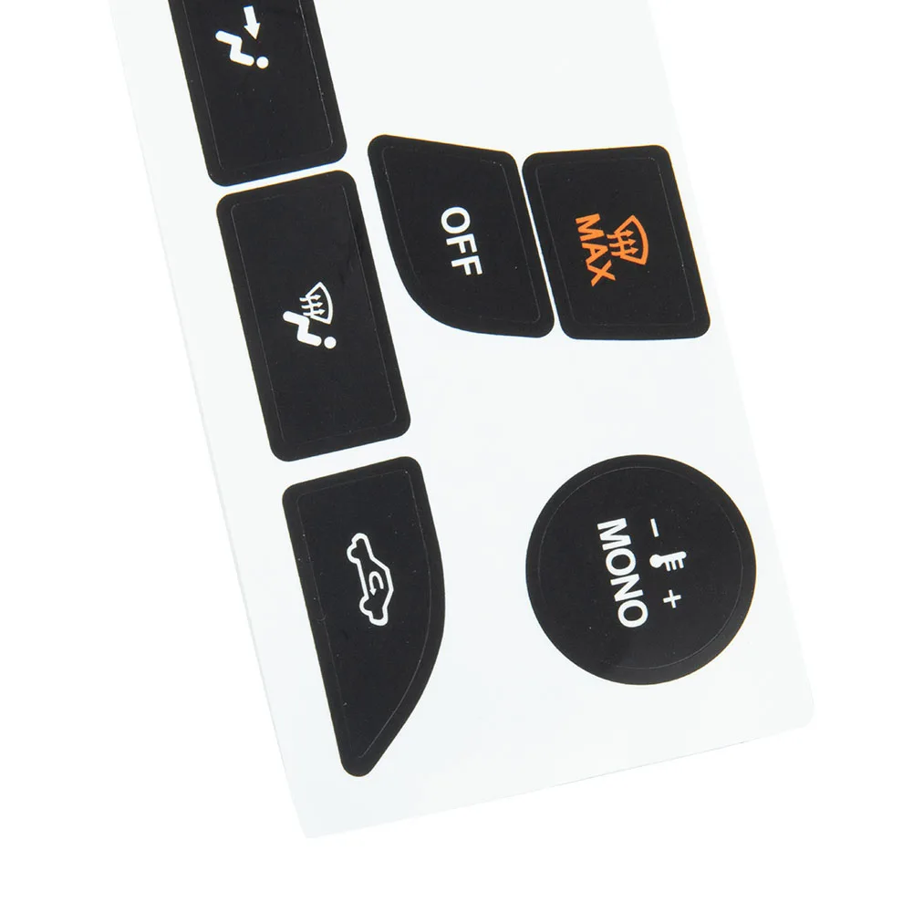 For Ford Focus 1999 2005 Air Condition Control Switch Button Repair Stickers Vinyl Overlay Front Panel with White Lettering