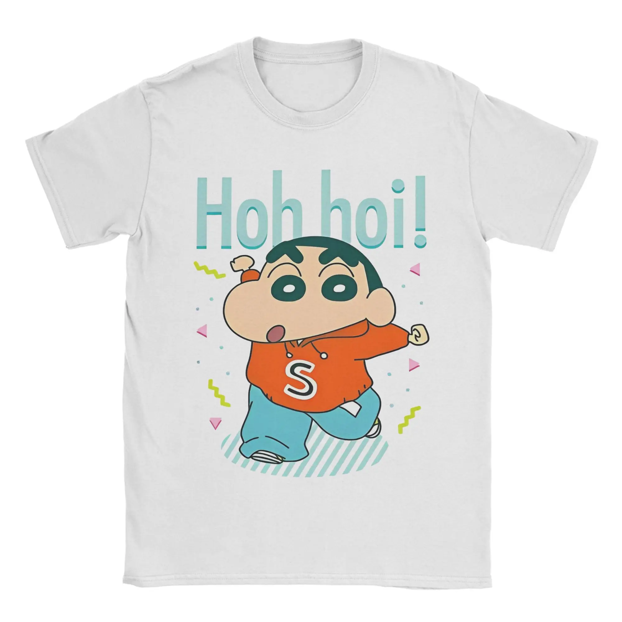 Crayons Shin-chans Hohhoi T Shirts for Men Women Cotton T-Shirt Crewneck Crayon Shin-chan Tee Shirt Short Sleeve Tops Summer