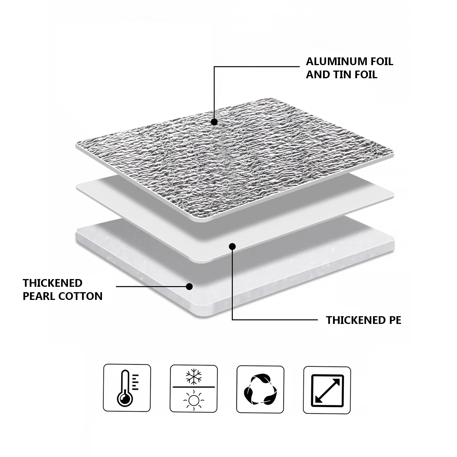 

20pcs Aluminum Foil Insulation Bag Thick Thermal Pouch for Food Lunch Bento Take Out Disposable Storage Solution
