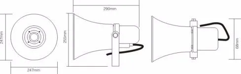 Altoparlante impermeabile portatile ad ampio raggio di frequenza antideflagrante con qualità audio eccellente (pressione costante) Altoparlante a tromba