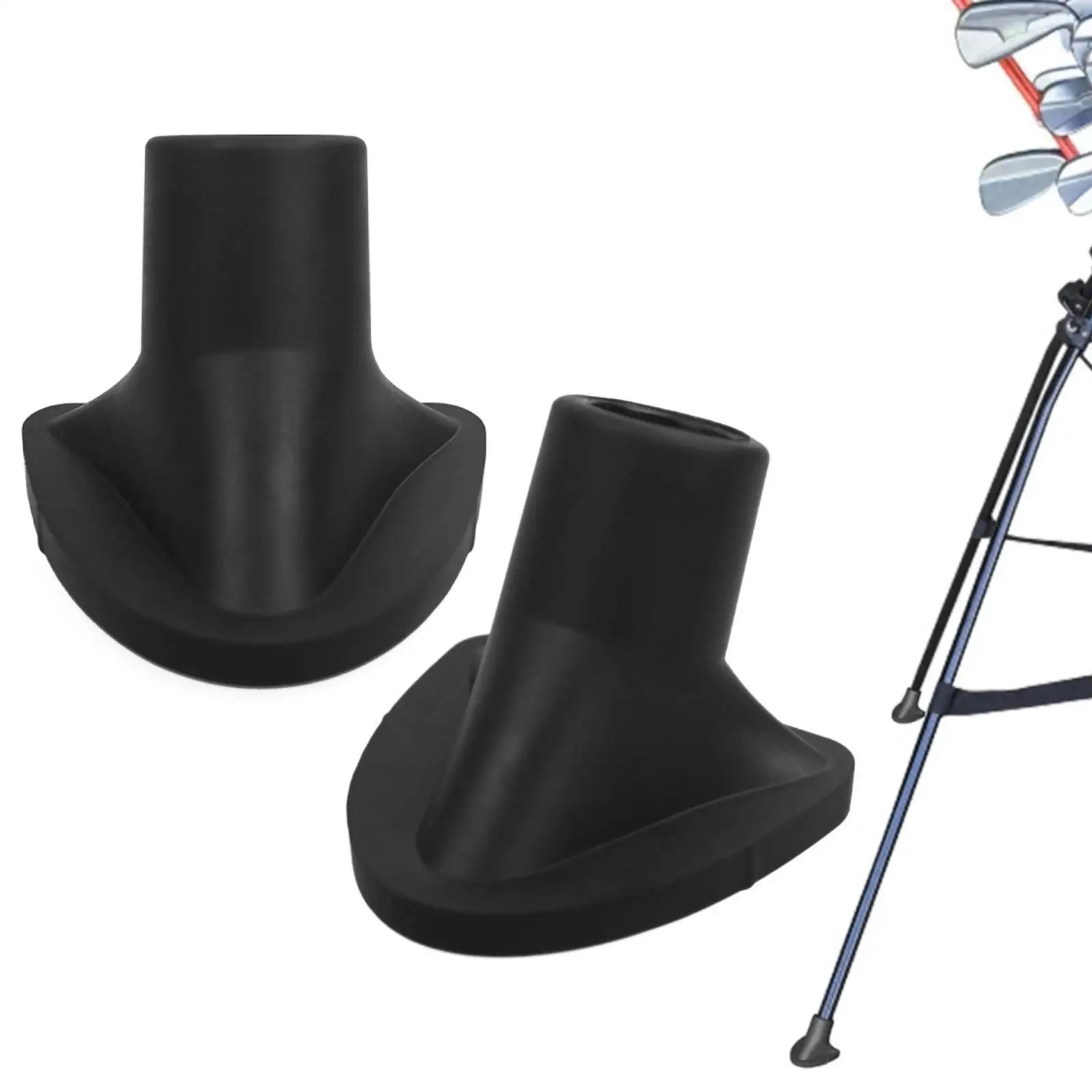 

2 Pieces Golf Bag Stand Replacement Feet Accessories Stable Anti Slip Strong Grip for Clamp Feet Golf Carts Home Glove Holder