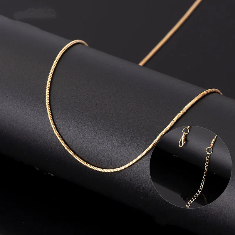 Vintage Gold Farbe Edelstahl Schlange Kette Halskette Für Frauen Mode Schlüsselbein Kette Halskette Männer Partei Schmuck Zubehör – Detail 6