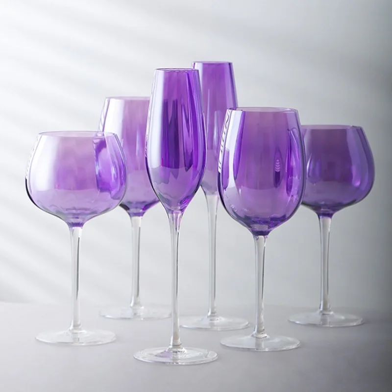 England Queen Violet Series Wine Glasses Purple Pearl Crystal Sherry Goblet Light Luxury Romantic Wedding Party Champagne Glass