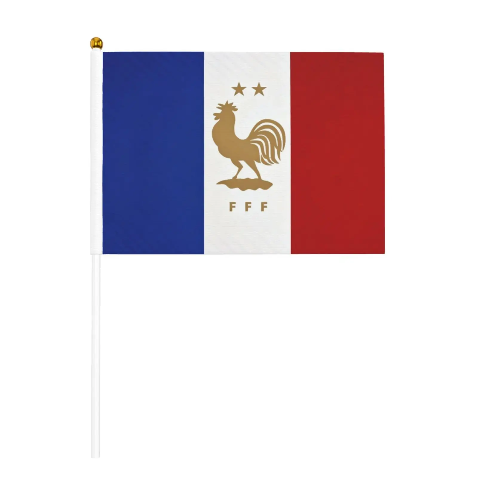 10 Pack Les Bleus Portable Mini Hand Flag With Plastic Stick France Soccer Fan Hand Banner Stadium Carnival Collectible Decor