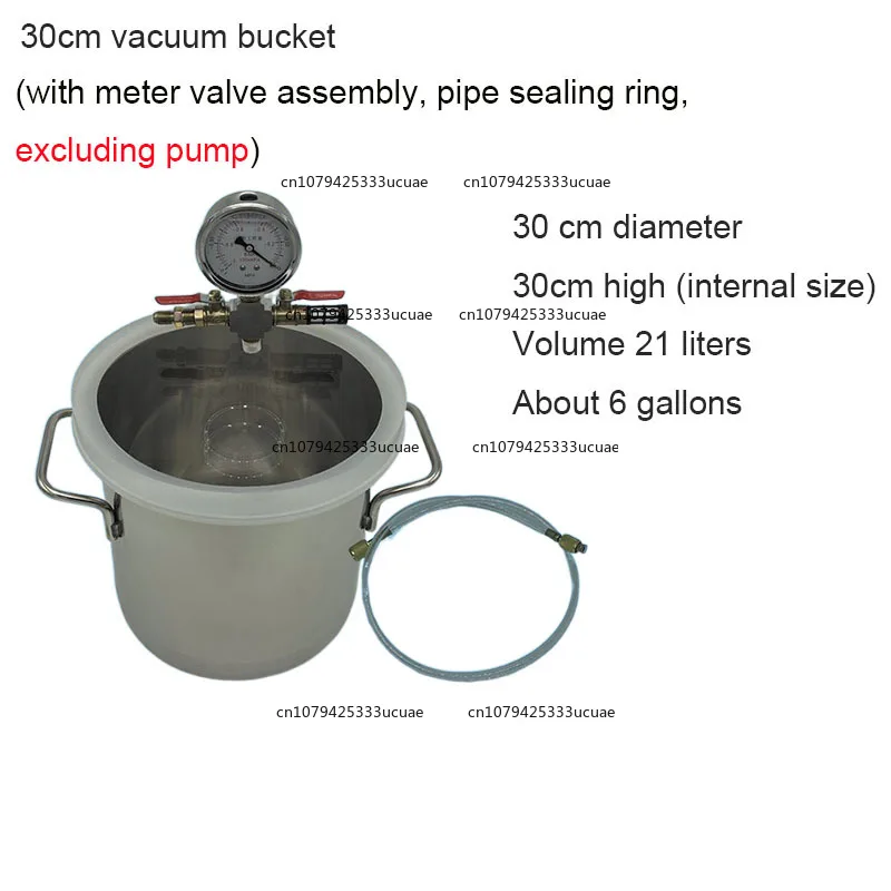 

6L/12L/21L Deaeration Bucket Vacuum Filling Equipment Vacuum Defoaming Tank Barrel Stainless Steel