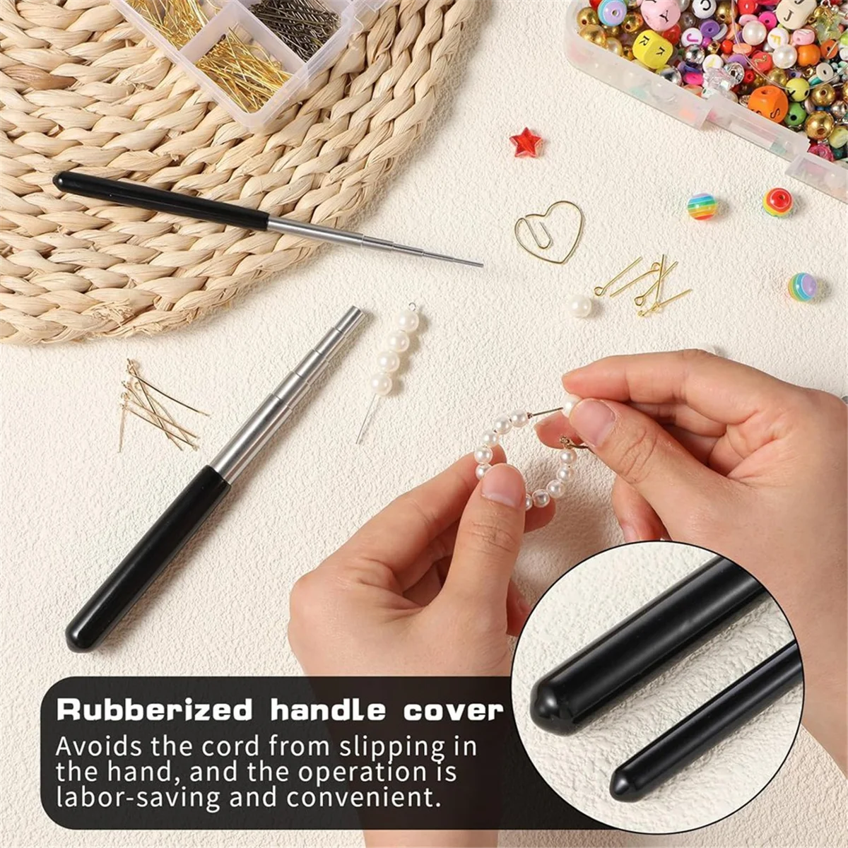 Abjs 2 pacotes de ferramentas de embrulho de fio para fazer joias, haste de enrolamento de fio de 1.5mm-10mm, ferramenta de fio de cobre torcido para redondo