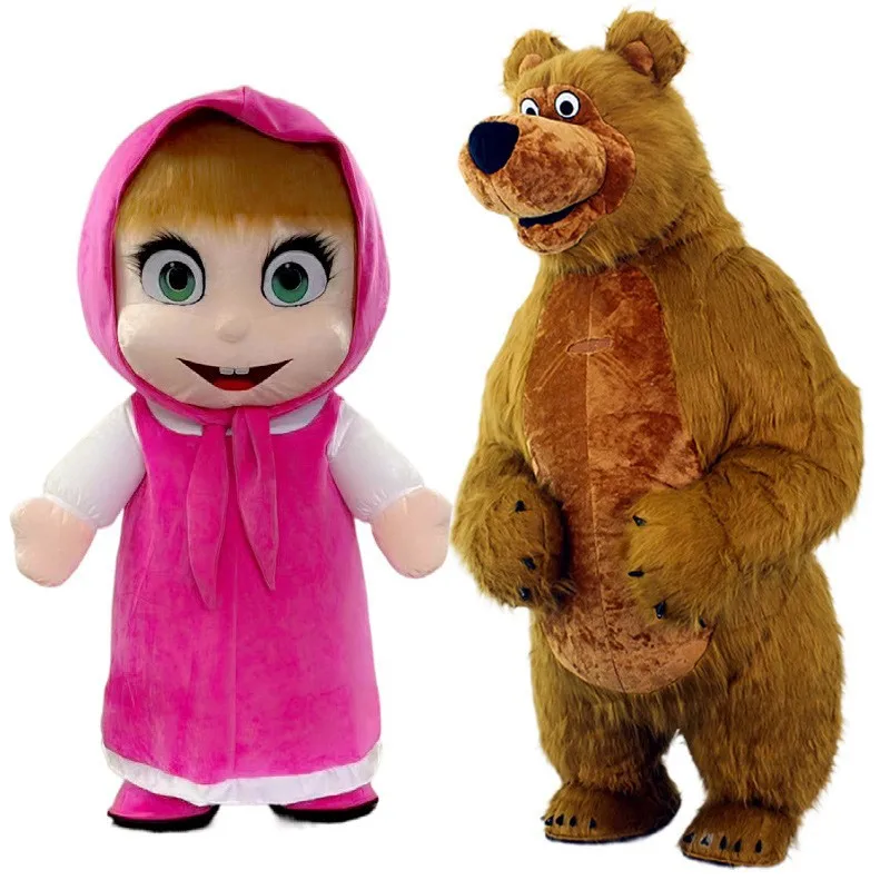 

Inflatable Costume Martha Bear Brown Bear Costumes Adult Walking Mascot Animal Cartoon Character Strange costume Halloween Party